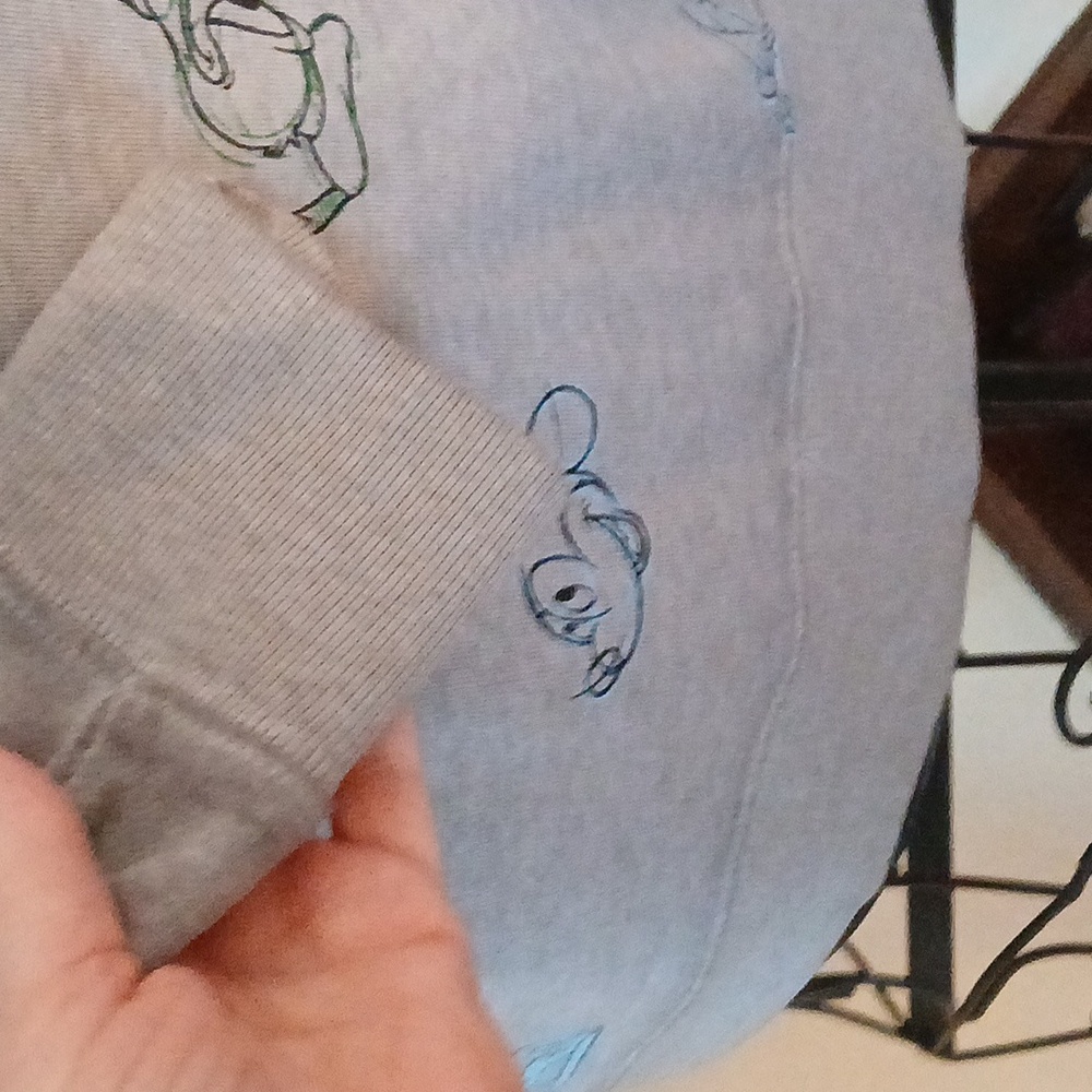 Disney Slate Gray Extra Large Pull Over Top - image 5